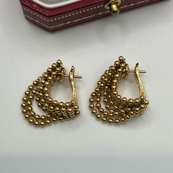 Cartier Draperie 18K Yellow Gold Drop Earrings - Picture 8 of 10